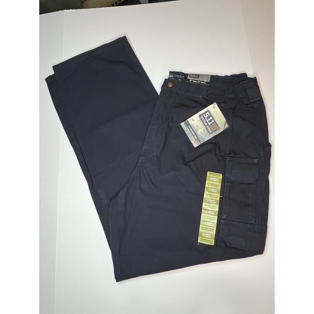 5.11 Tactical Series Mens Cotton Canvas Cargo Pants Navy Blue 74251 42x34 NWT